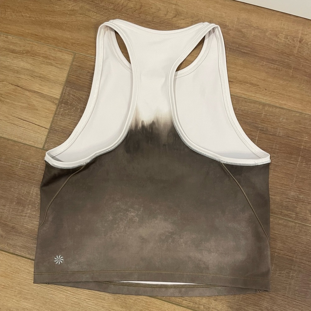 Athleta Women's Brown & White Racerback Tank Top